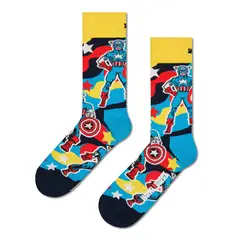 HAPPY SOCKS - Calcetín Algodón Capitán America Hombre