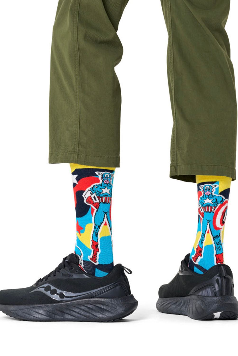 HAPPY SOCKS - Calcetín Algodón Capitán America Unisex Happy Socks