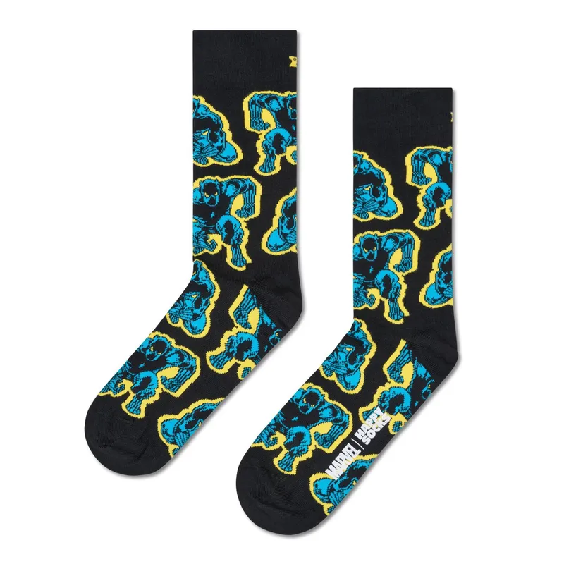HAPPY SOCKS - Calcetín Algodón Pantera Negra Hombre Marvel Happy Socks