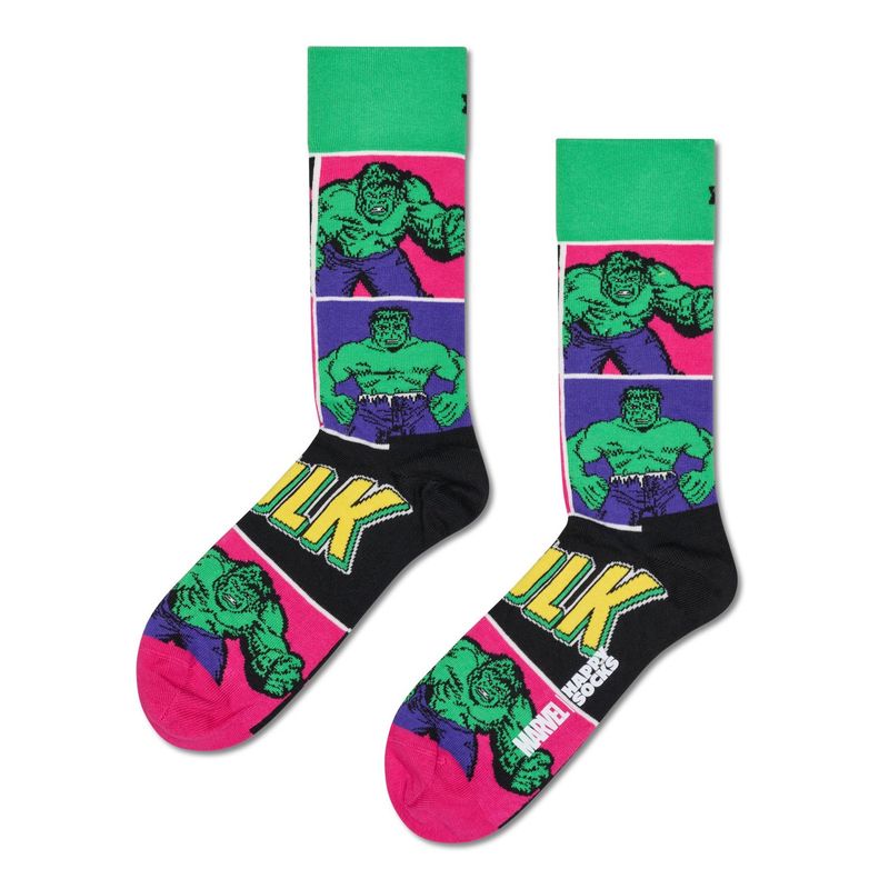 HAPPY SOCKS - Calcetín Algodón Hulk Hombre Marvel Happy Socks