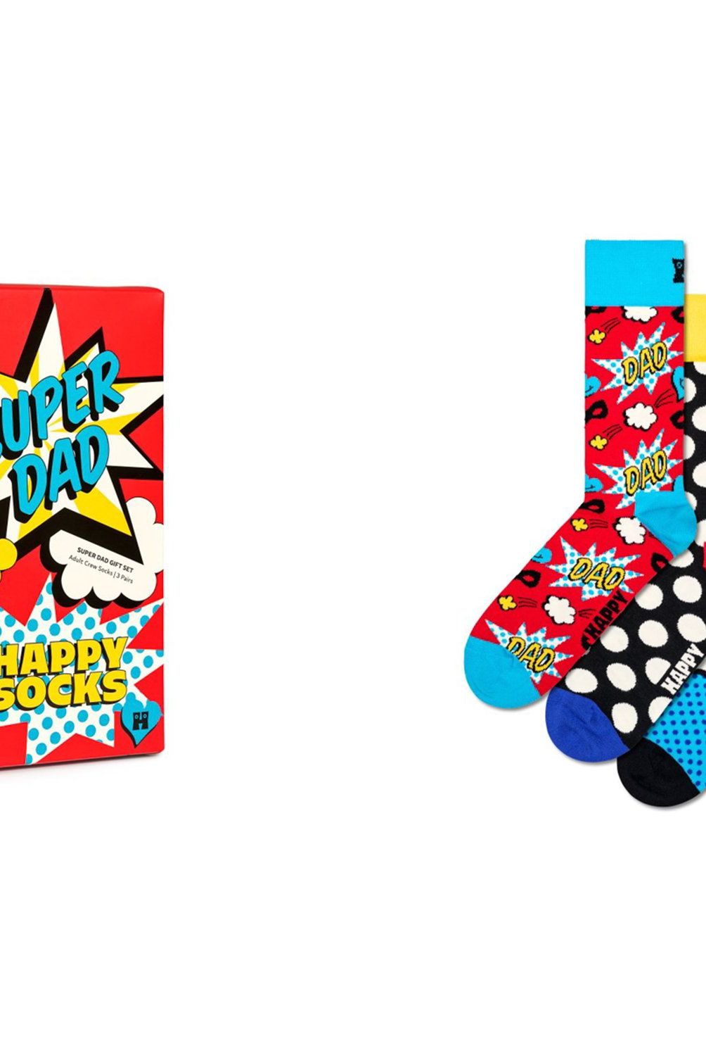 HAPPY SOCKS - Pack 3 Calcetines Super Dad Unisex Happy Socks