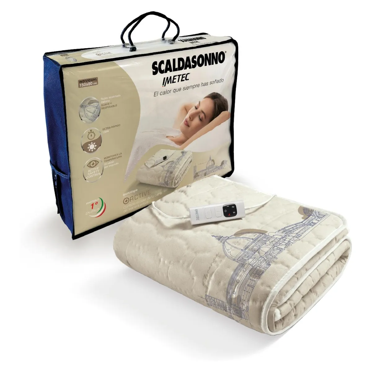 SCALDASONNO - Calienta Cama Individual 1 Plaza Firenze Scaldasonno