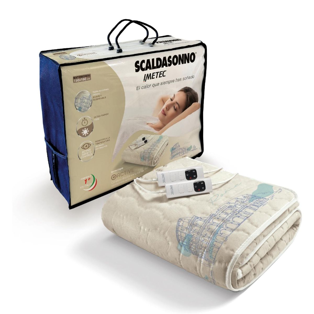 SCALDASONNO - Calienta Cama Matrimonial 2 Plaza City Rome Scaldasonno