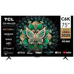 TCL - QLED Smart Tv 75" Mini Led 4K Ultra HD C6K