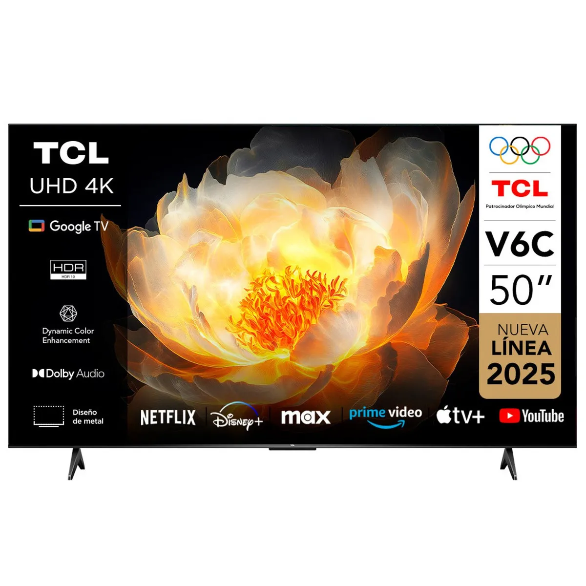 TCL - LED Smart TV 50" 4K UHD V6C Google TV  TCL