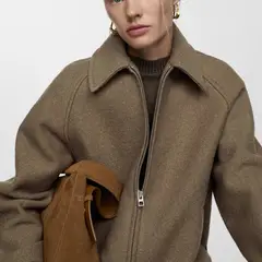 MANGO - Chaqueta Lana Bolsillos Mujer