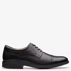 CLARKS - Zapato Formal Hombre Cuero Negro