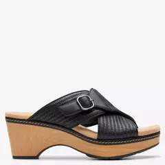 CLARKS - Sandalia Mujer Negro