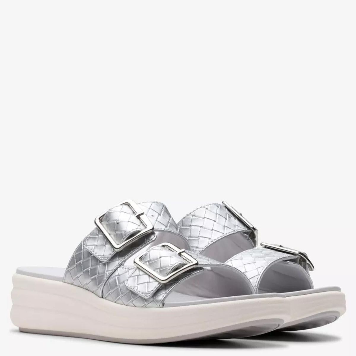 CLARKS - Sandalia Mujer Plateado Clarks