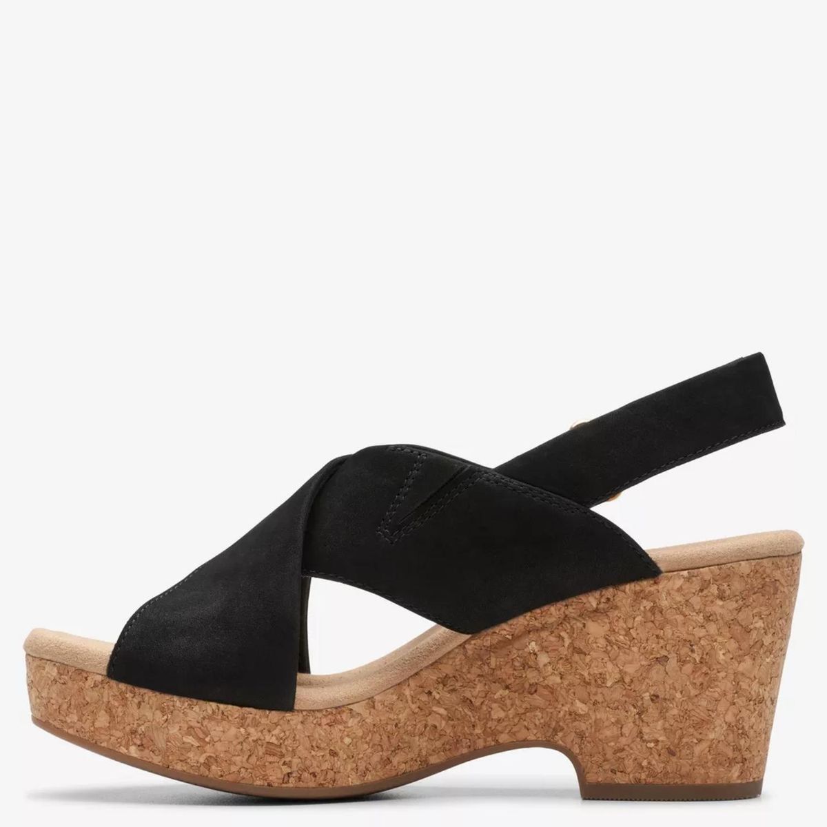 CLARKS - Sandalia Mujer Cuero Negro Clarks