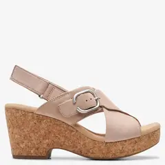 CLARKS - Sandalia Mujer Cuero Negro