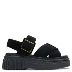 CLARKS - Sandalia Mujer Cuero Negro