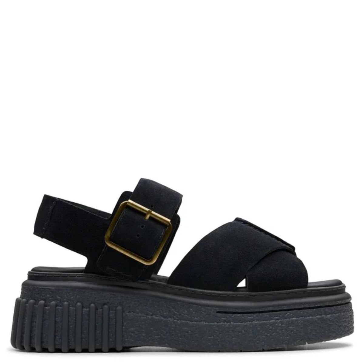 CLARKS - Sandalia Mujer Cuero Negro Clarks