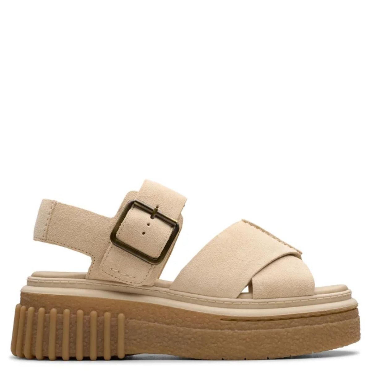 CLARKS - Sandalia Mujer Cuero Café Clarks