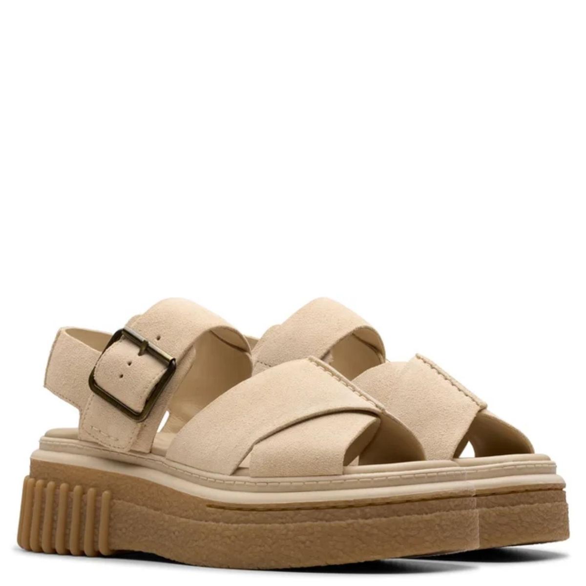 CLARKS - Sandalia Mujer Cuero Café Clarks