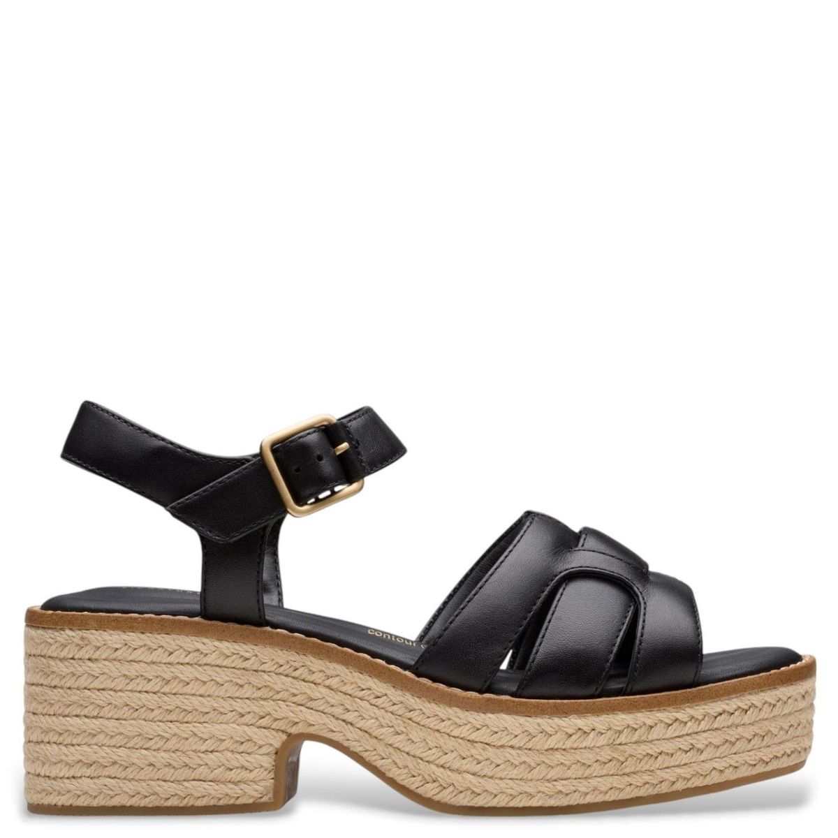 CLARKS - Sandalia Mujer Cuero Negro Clarks