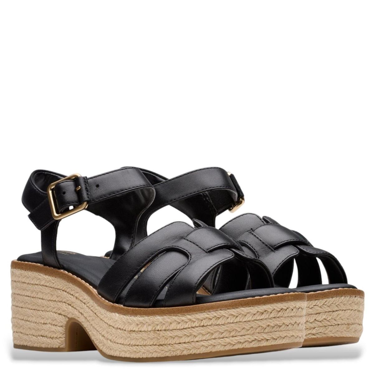 CLARKS - Sandalia Mujer Cuero Negro Clarks