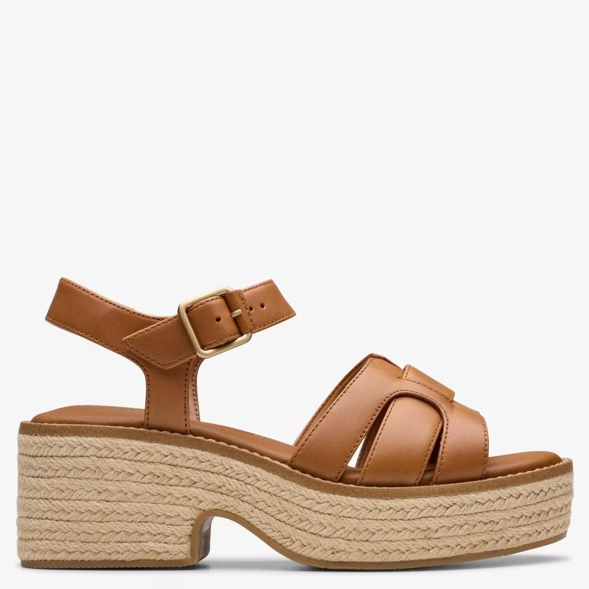 CLARKS - Sandalia Mujer Cuero Beige Clarks