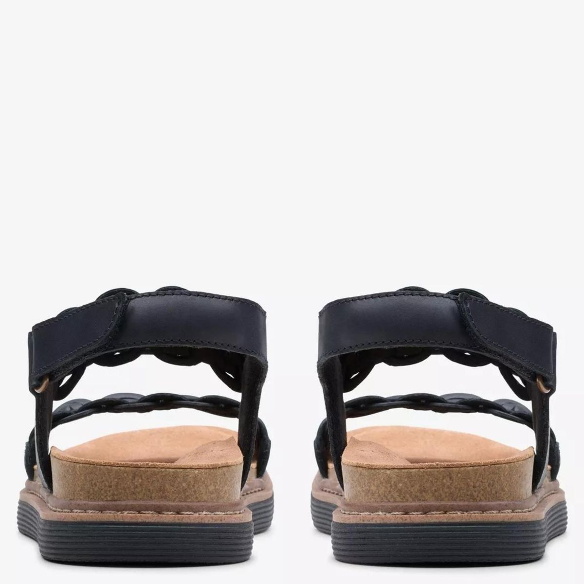 CLARKS - Sandalia Mujer Cuero Negro Clarks