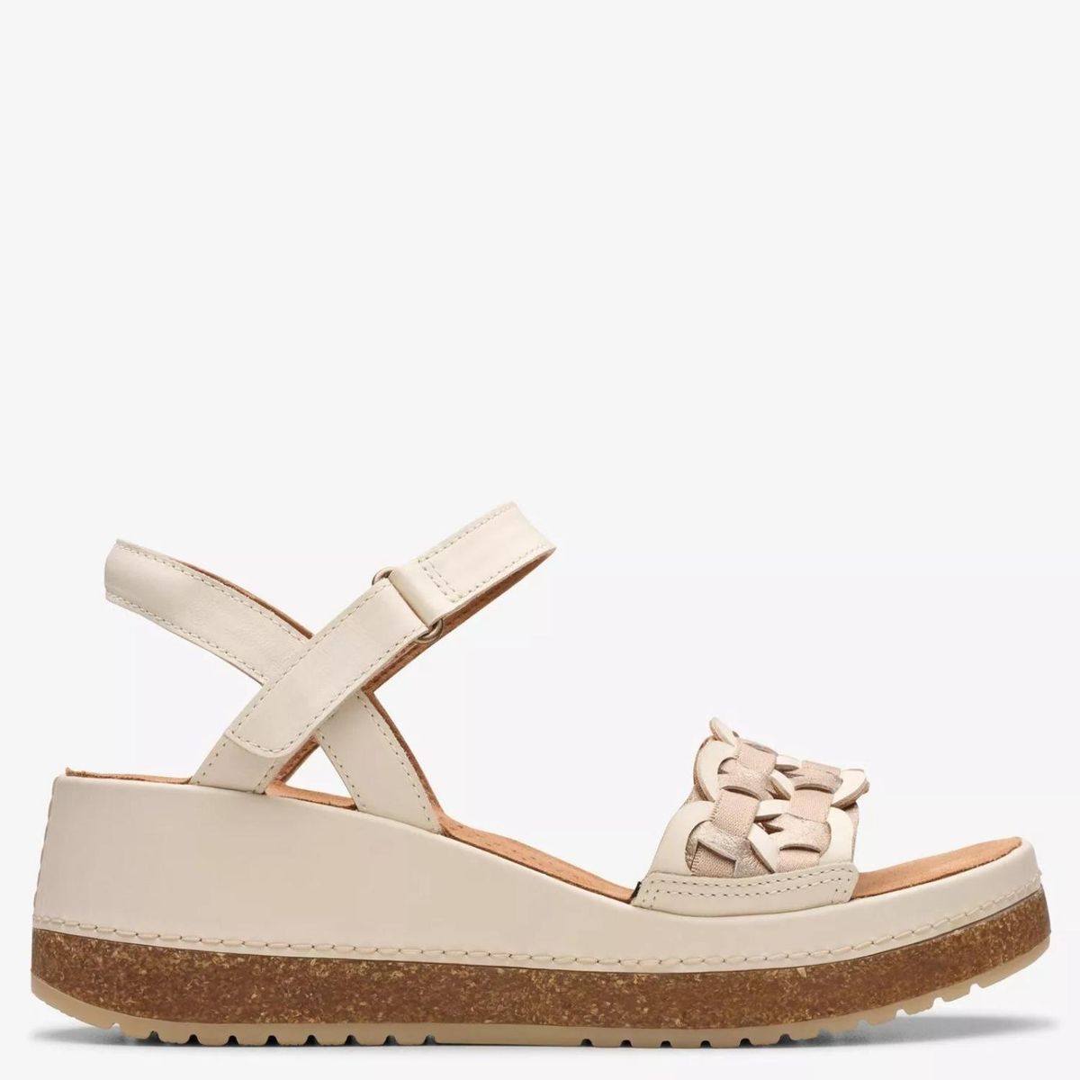 CLARKS - Sandalia Mujer Cuero Café Clarks