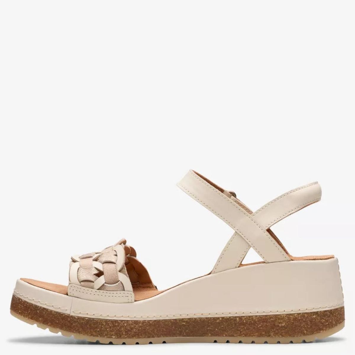 CLARKS - Sandalia Mujer Cuero Café Clarks