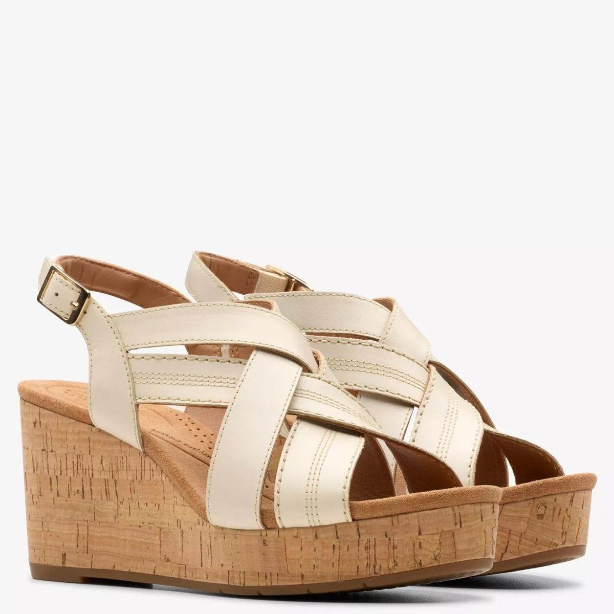 CLARKS - Sandalia Mujer Cuero Café Clarks