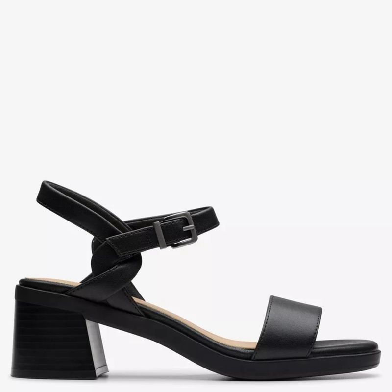 CLARKS - Sandalia Mujer Cuero Negro Clarks