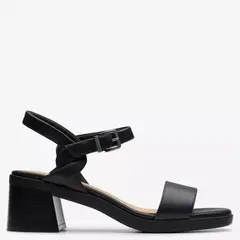 CLARKS - Sandalia Mujer Cuero Negro