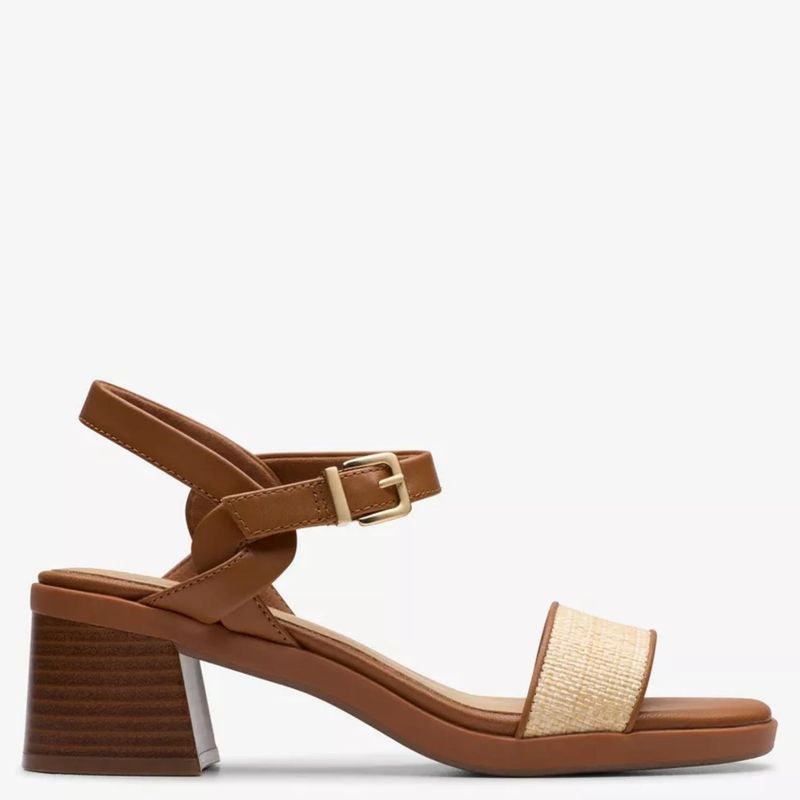 CLARKS - Sandalia Mujer Cuero Blanco Clarks