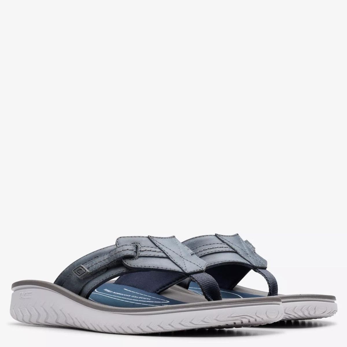 CLARKS - Sandalia Cuero Hombre Azul Clarks