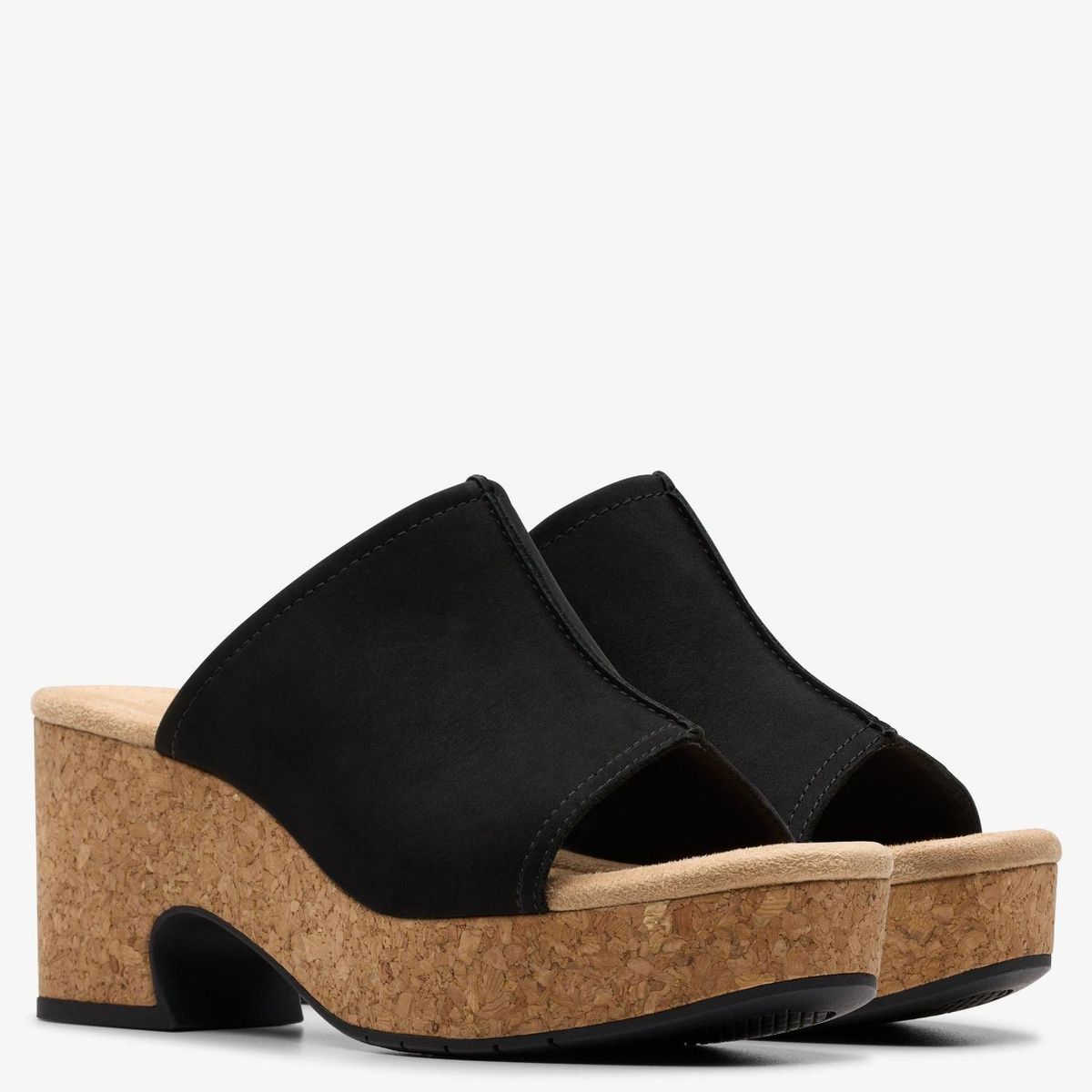 CLARKS - Sandalia Mujer Cuero Negro Clarks