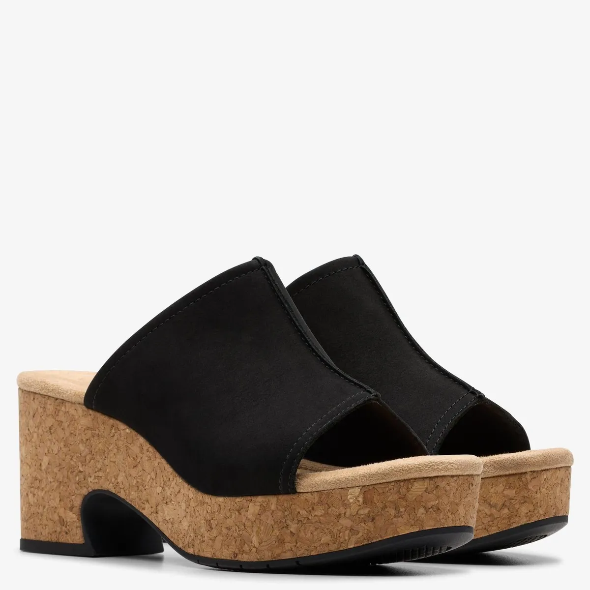 CLARKS - Sandalia Mujer Cuero Negro Clarks