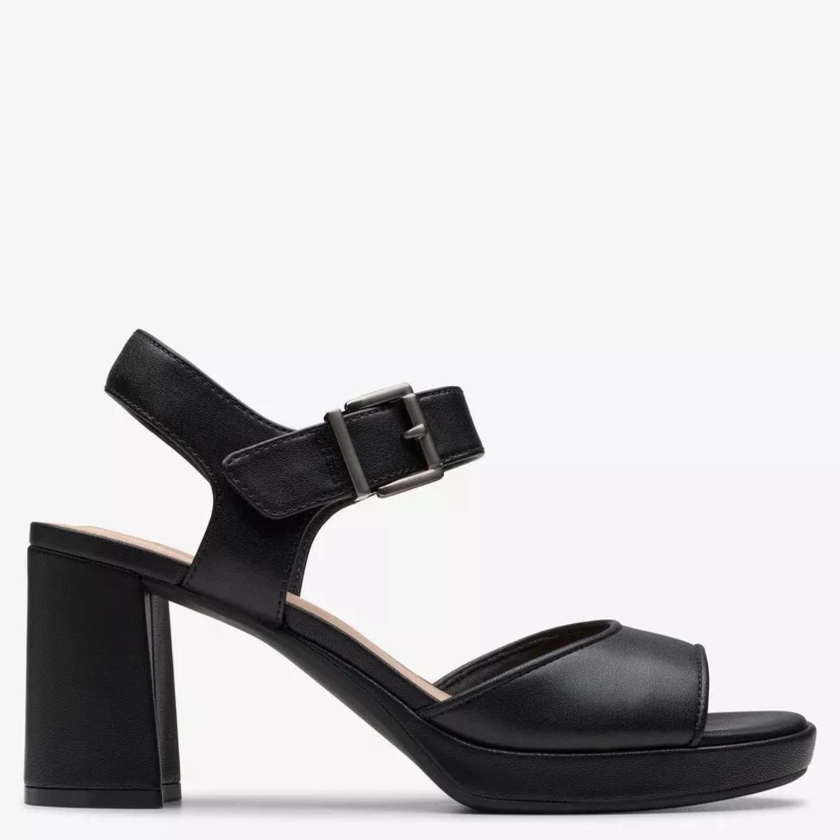 CLARKS - Sandalia Mujer Cuero Negro Clarks