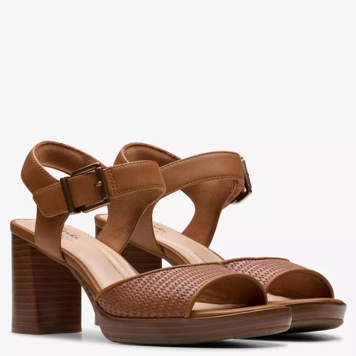 CLARKS - Sandalia Mujer Cuero Café Clarks