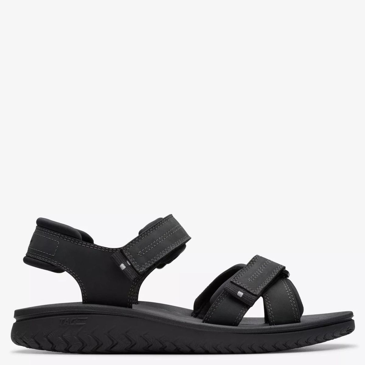 CLARKS - Sandalia Cuero Hombre Negro Clarks