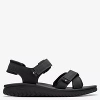 Sandalia Cuero Hombre Negro