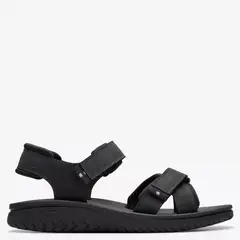 CLARKS - Sandalia Cuero Hombre Negro