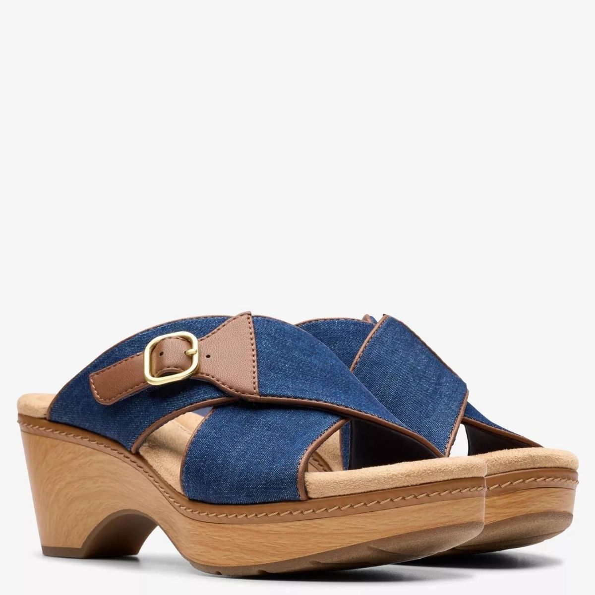 CLARKS - Sandalia Mujer Azul Clarks