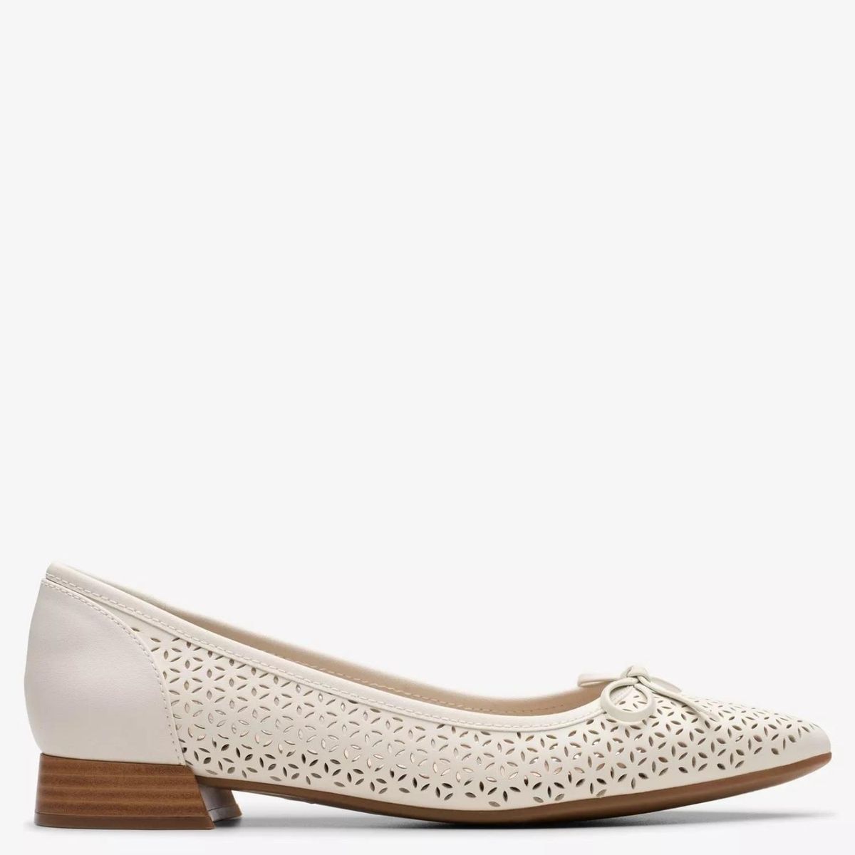 CLARKS - Zapato Formal Mujer Cuero Blanco Clarks