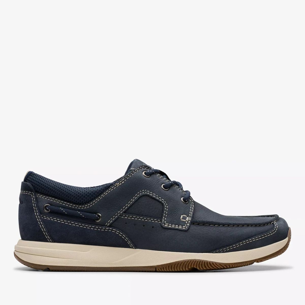 CLARKS - Zapato Casual Hombre Cuero Azul Clarks