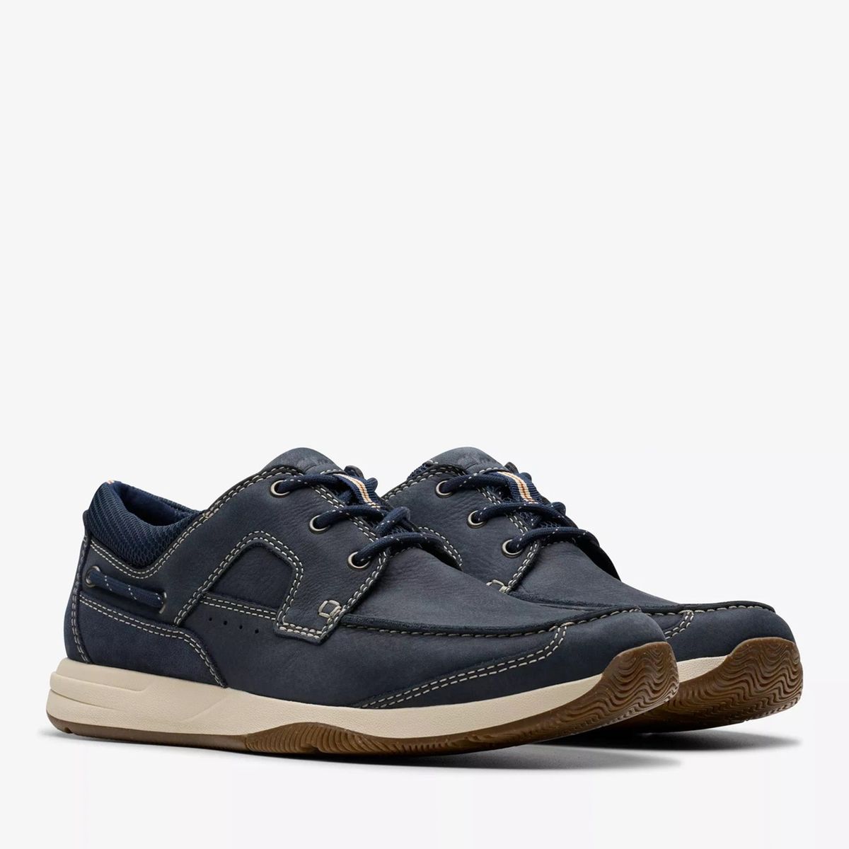 CLARKS - Zapato Casual Hombre Cuero Azul Clarks
