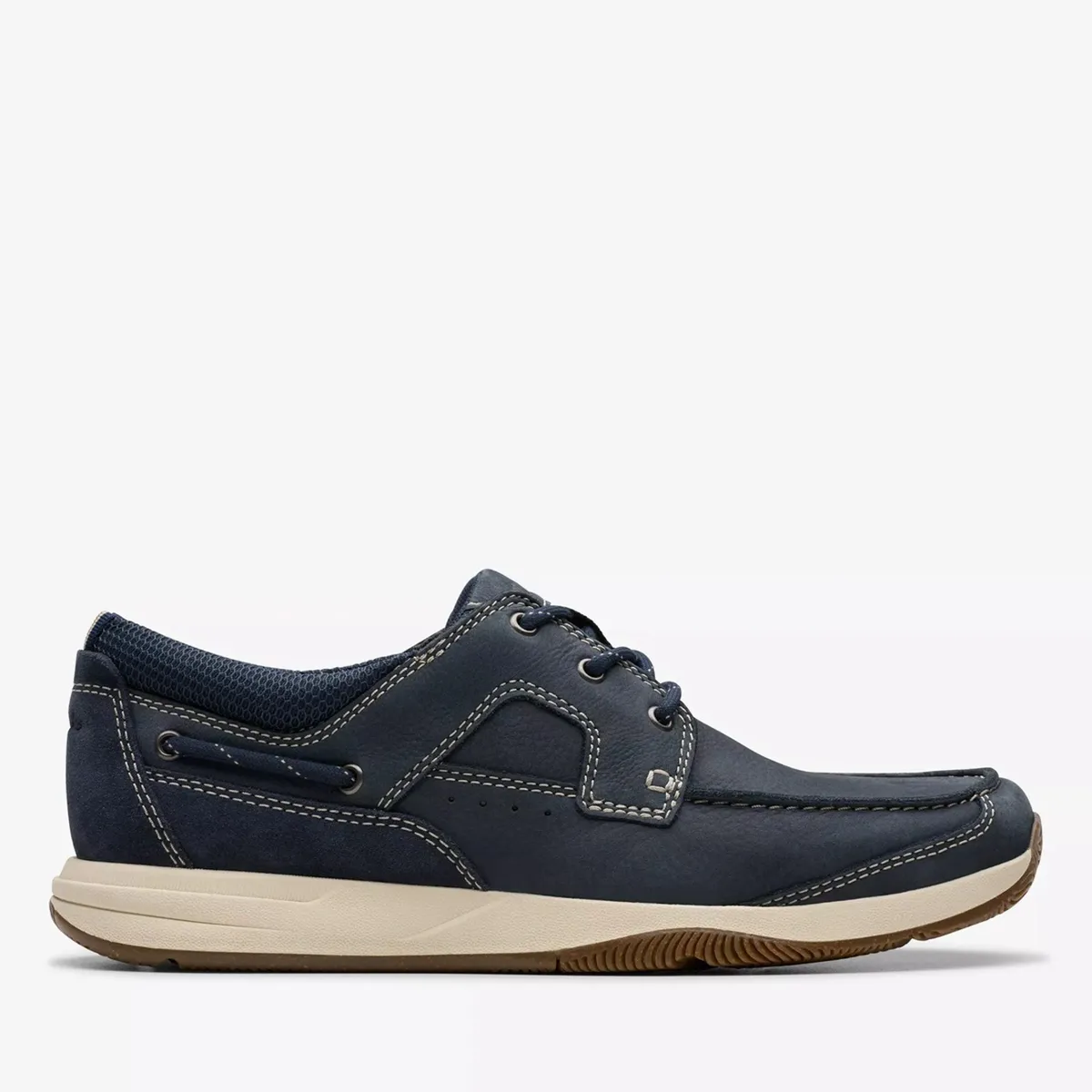 CLARKS - Zapato Casual Hombre Cuero Azul Clarks
