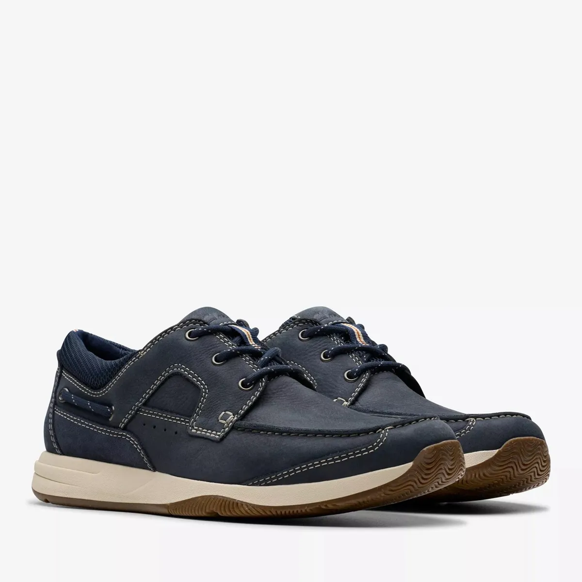 CLARKS - Zapato Casual Hombre Cuero Azul Clarks