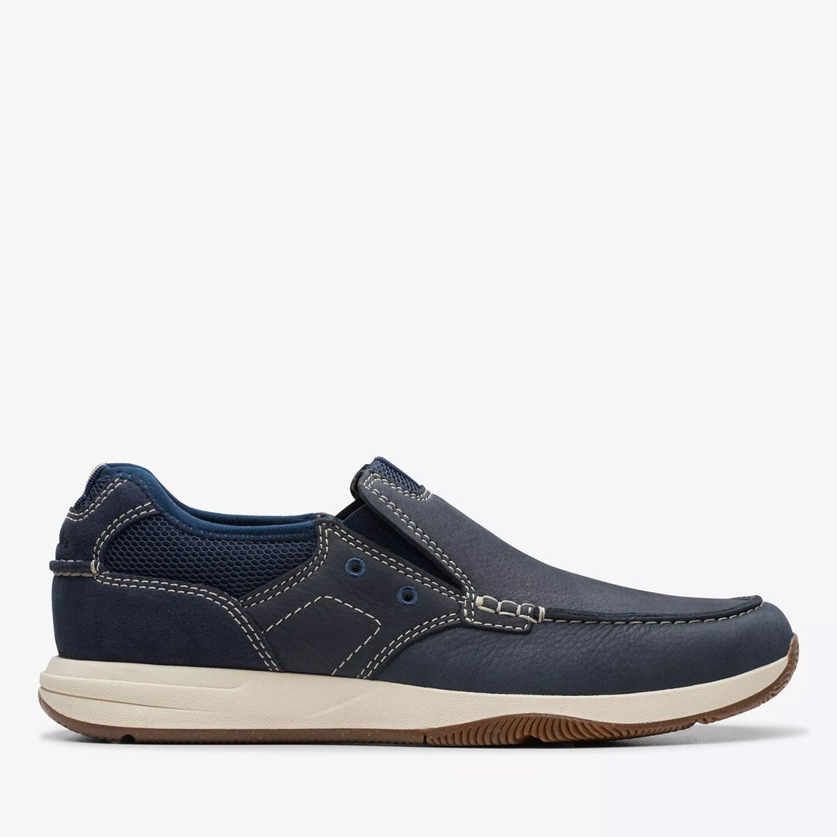CLARKS - Zapato Casual Hombre Cuero Azul Clarks