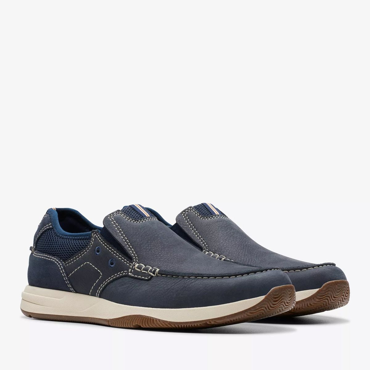 CLARKS - Zapato Casual Hombre Cuero Azul Clarks