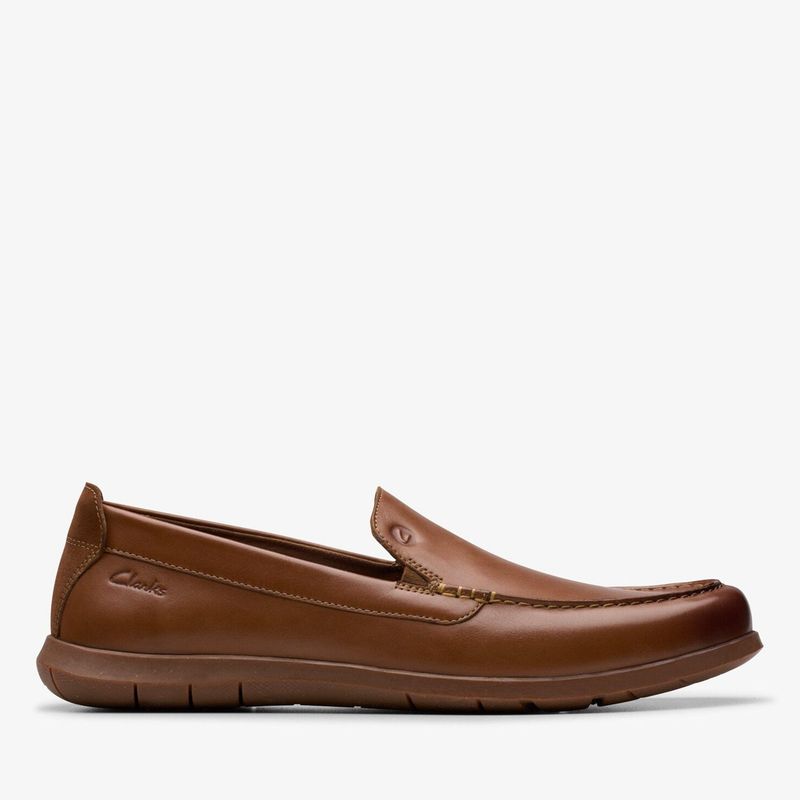 CLARKS - Zapato Casual Cuero Hombre Beige Clarks
