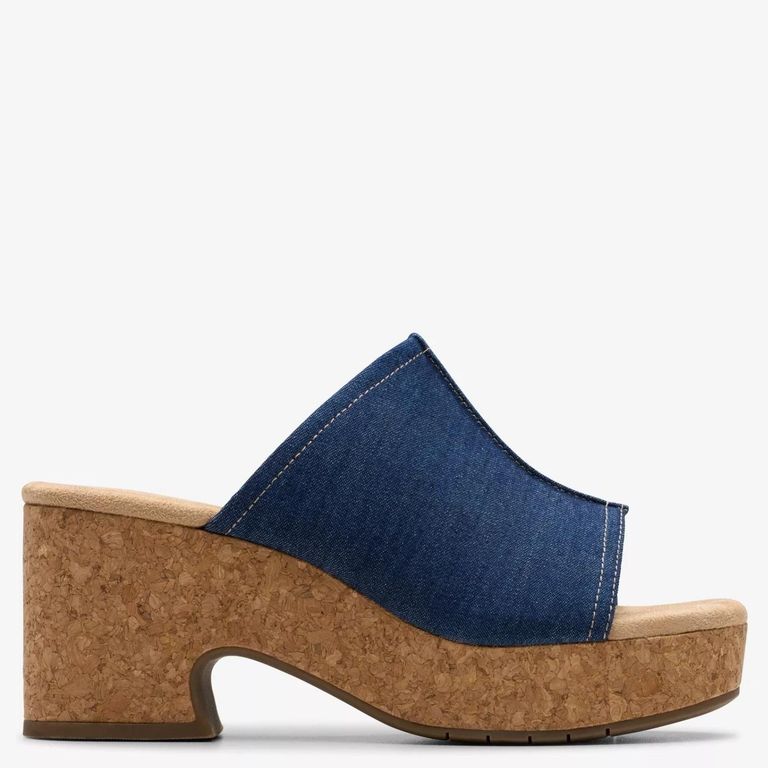 CLARKS Sandalia Mujer Cuero Negro