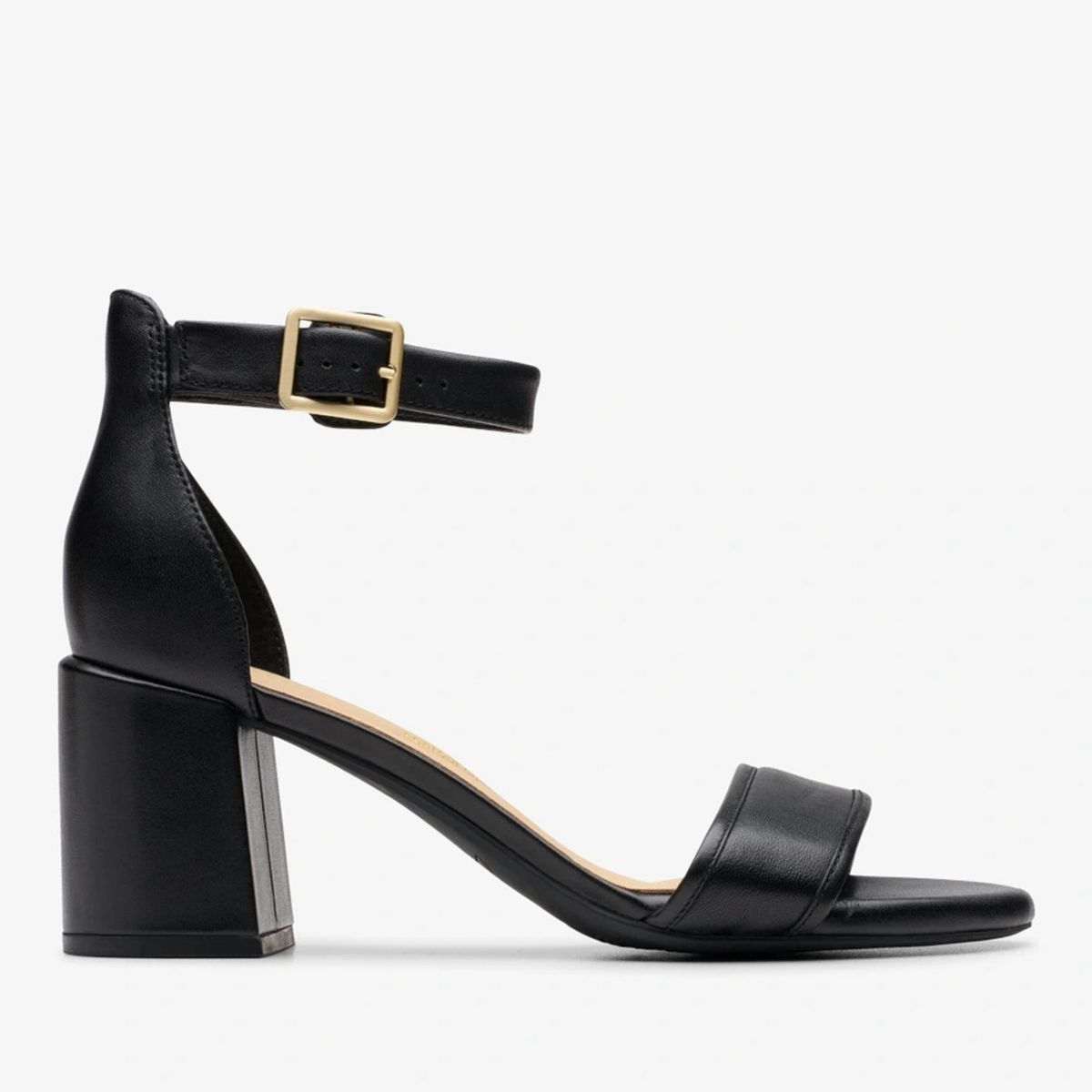 CLARKS - Sandalia Mujer Cuero Negro Clarks