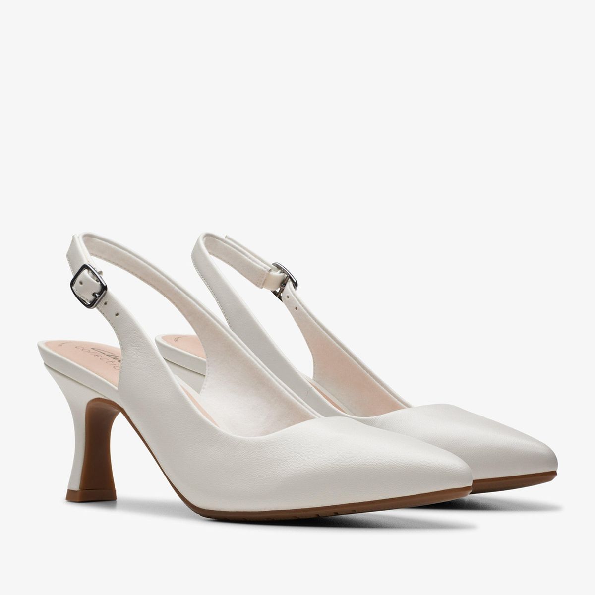 CLARKS - Zapato Formal Mujer Cuero Blanco Clarks
