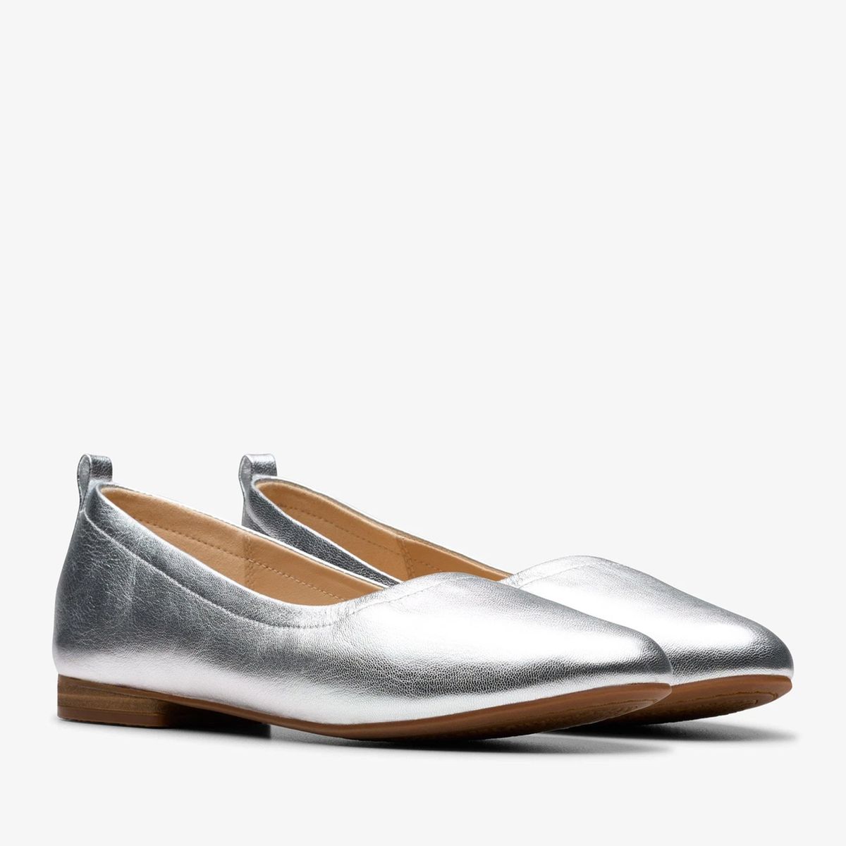 CLARKS - Zapato Casual Mujer Cuero Plateado Clarks